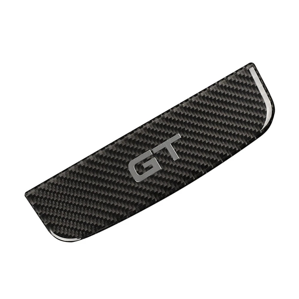 Carbon Fiber Interior Storage Box Trim Cover for Ford Mustang (2015–2019)