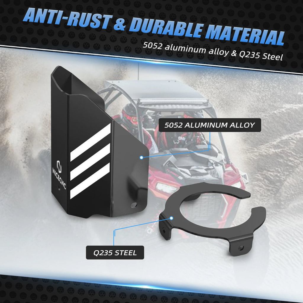 Aluminum Front Shock Guards for Polaris RZR XP 1000 Turbo (2014–2018)