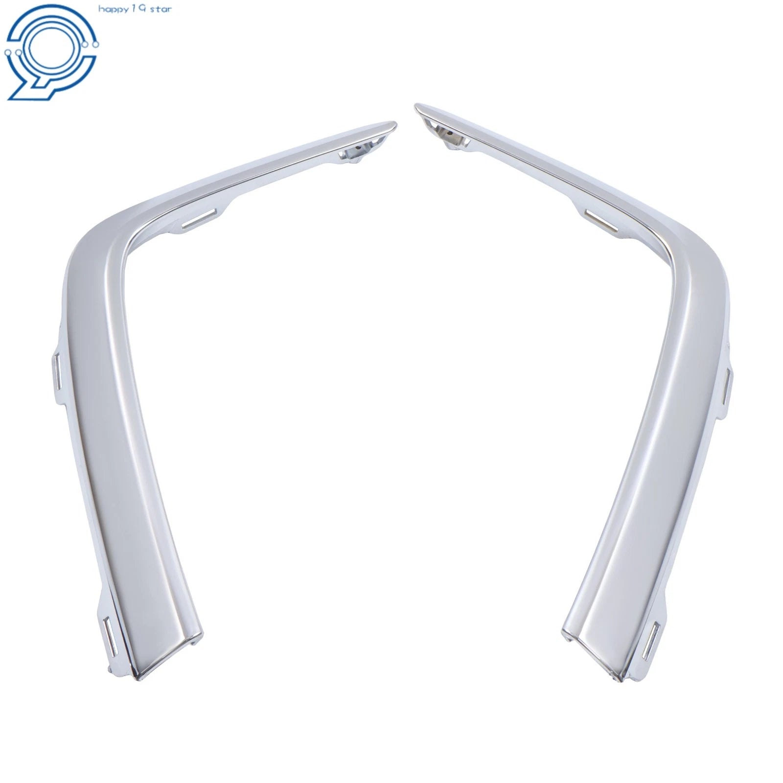 Set of 2 Bumper Trim Molding for Honda Pilot (2023–2025) Silver Chrome
