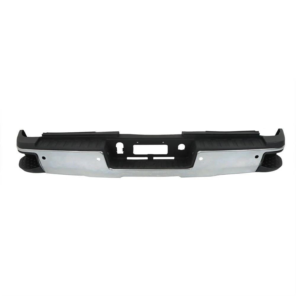 Chrome Rear Bumper Assembly for Chevy Silverado GMC Sierra 2500 3500HD (2015-2019)