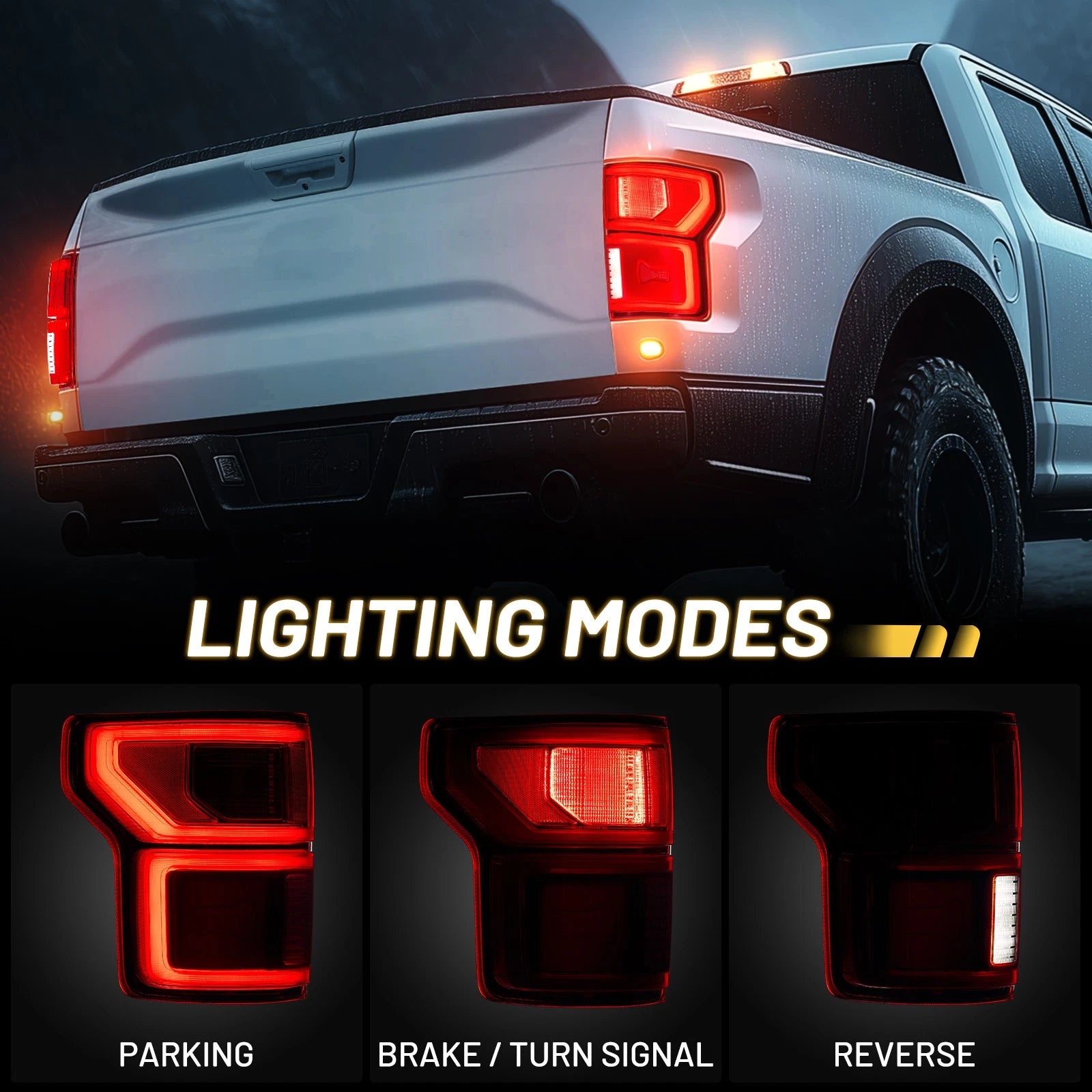 LED Tail Light With Blind Spot for Ford F-150 (2018–2020) Left Driver Side