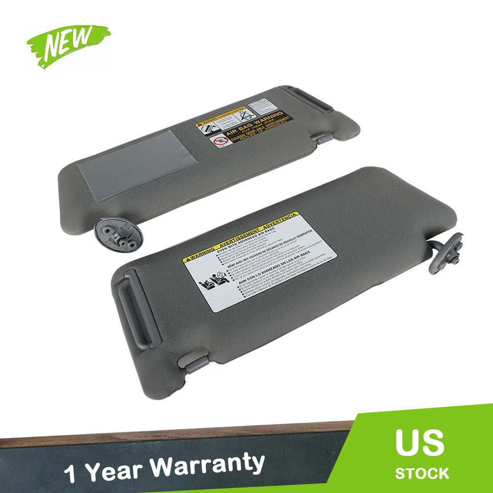 Set of 2 Sun Visors for Toyota Tacoma (2005–2015) Gray