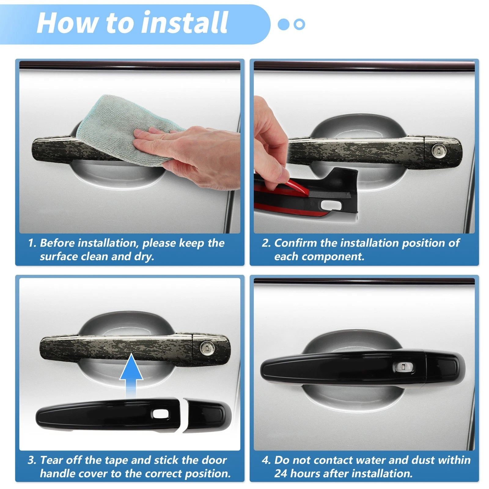 Exterior Door Handle Cover Trim for Chevy Malibu Equinox Blazer (2016–2024)