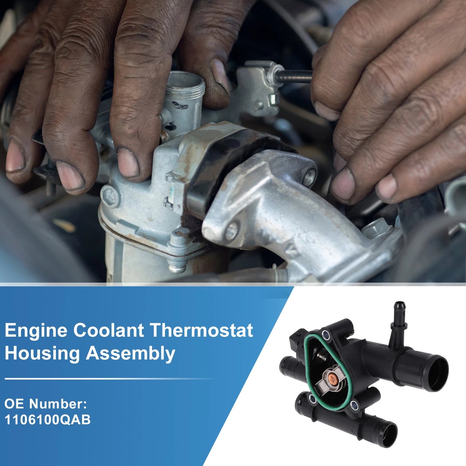 Engine Coolant Thermostat Housing Assembly No. 1106100QAB for Nissan Interstar (2002–2010)