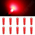 10pcs T5 Red LED Wedge Bulb Lights for Buick (58 70 73 74)