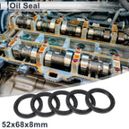 Set of 5 Oil Seal Ring for Rotary Shaft 52x68x8mm NBR Rubber