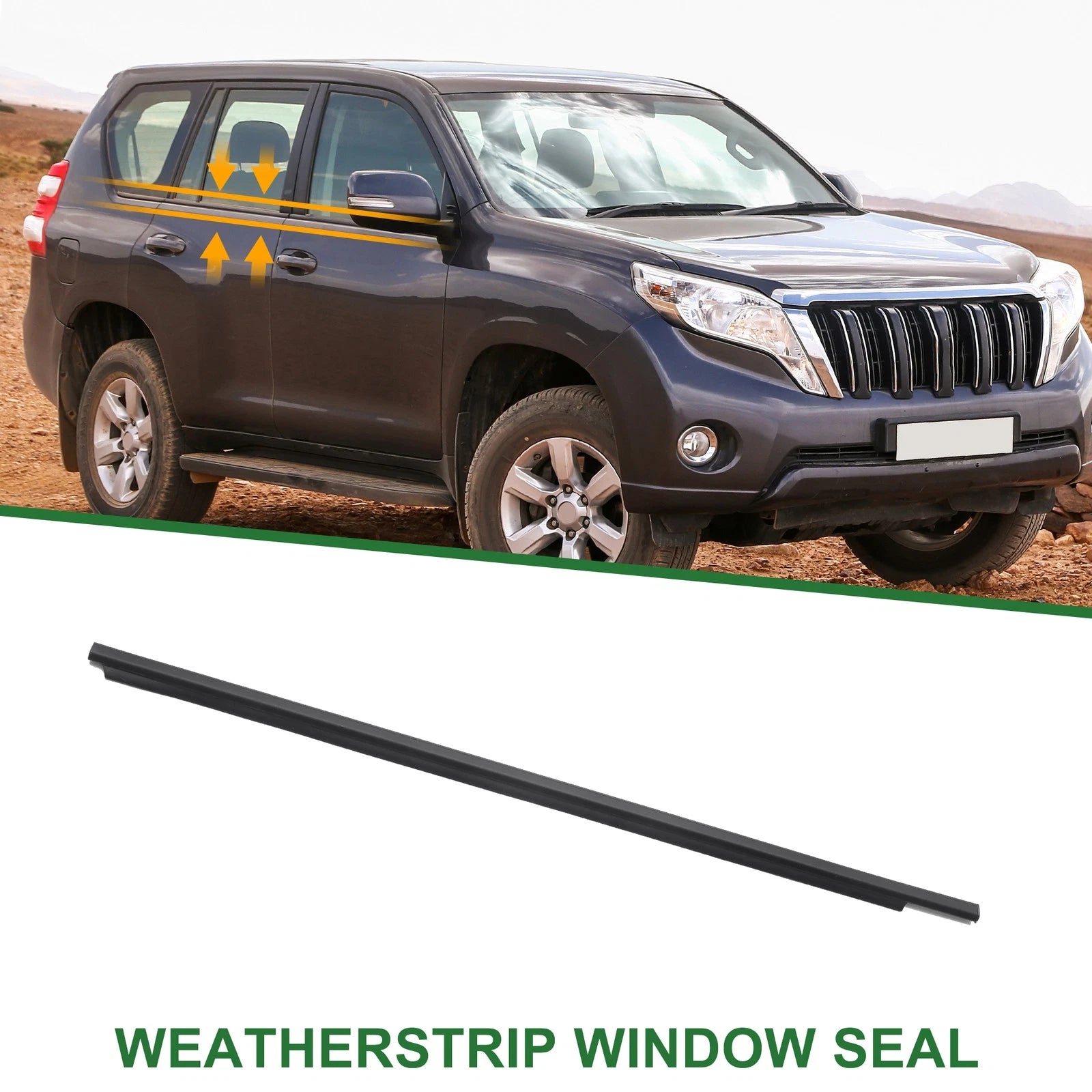 Front Right Weatherstrip Window Seal No. 7571160061 for Lexus GX470 (2003–2009)