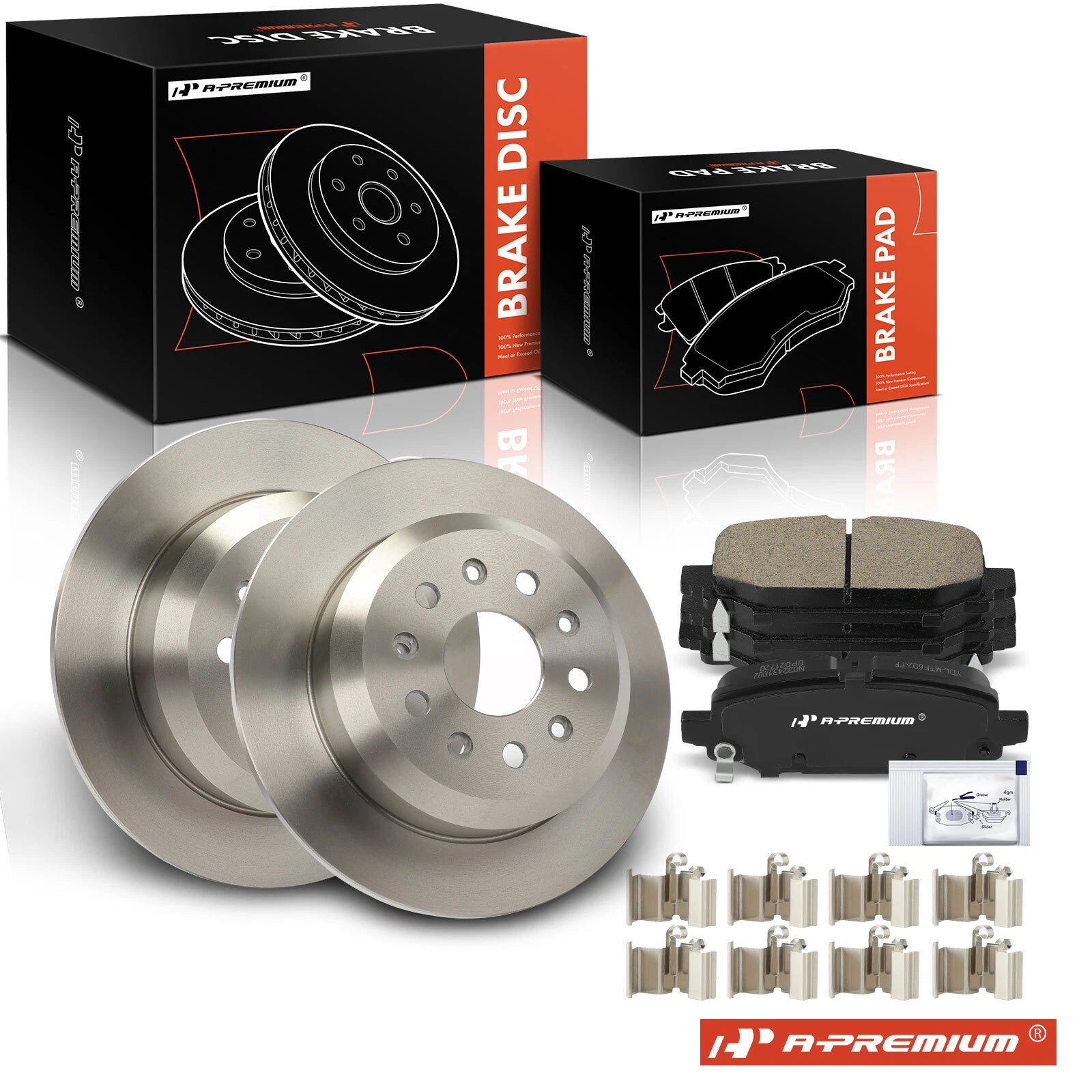 Rear Disc Brake Rotors & Ceramic Pads for Jeep Wrangler (2018–2020)