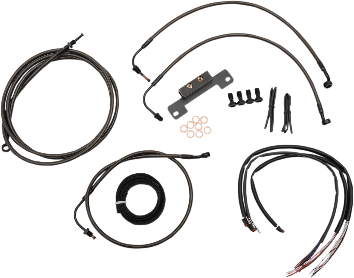 Complete Braided Cable Kit for Harley-Davidson FLHX (2016) - 12"-14"