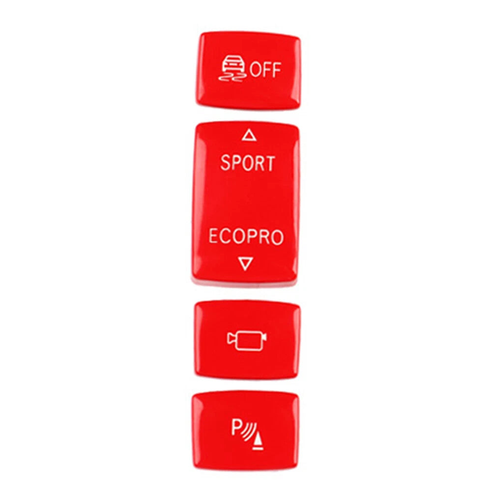 4X Red ESP Drive Mode Button Key Cover for BMW 2 Series F22 F23 (2014–2018)