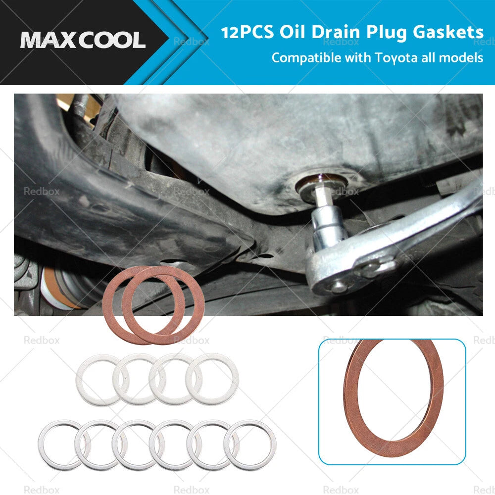 12pcs Oil Drain Plug Gaskets for Toyota Camry (1992–2001)