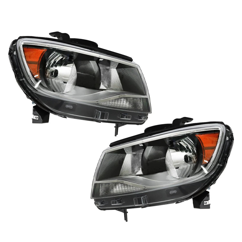 Headlight Assembly for Chevy Colorado (2015–2022) Pair Halogen Black