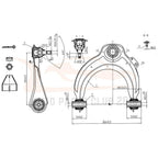 Set of 12 Control Arms and Ball Joints for Honda Accord (2003–2007)