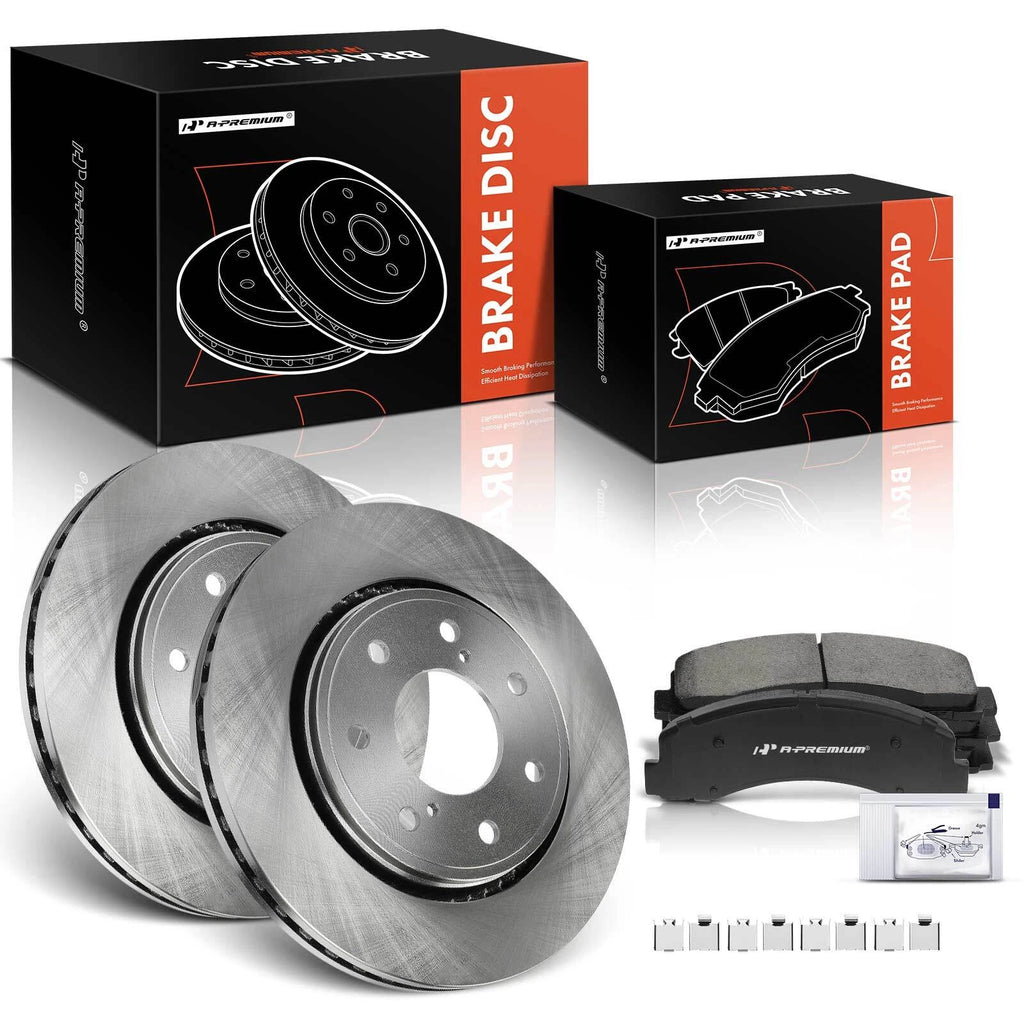 Front Disc Brake Rotors & Ceramic Pads for Ford F-150 (2010–2017)