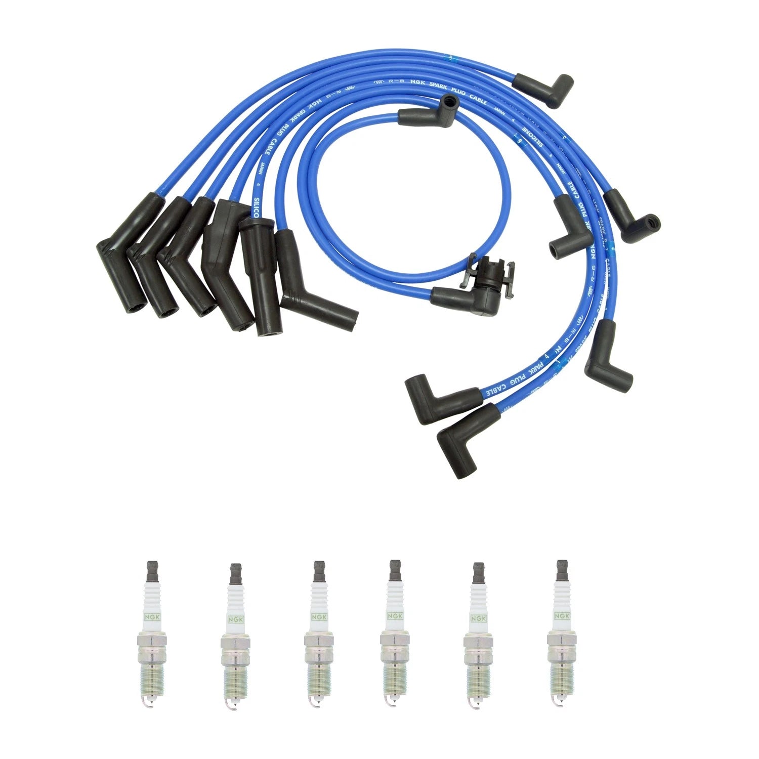 NGK Wire Set & 6 G-Power Platinum Spark Plugs for Bronco II Ranger V6 (1984–1990)