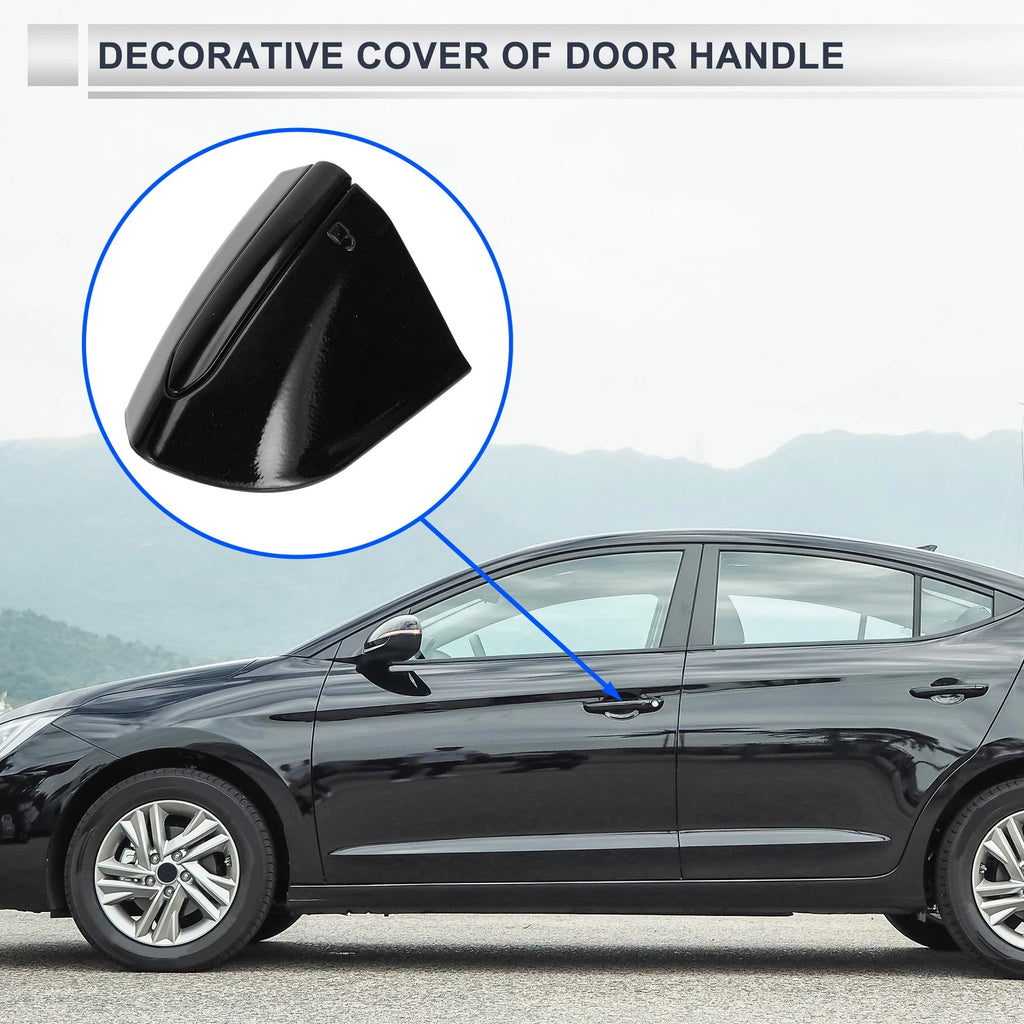 Front Left Door Handle Protector for Ford Mondeo Edge Taurus (2013–2020) Black