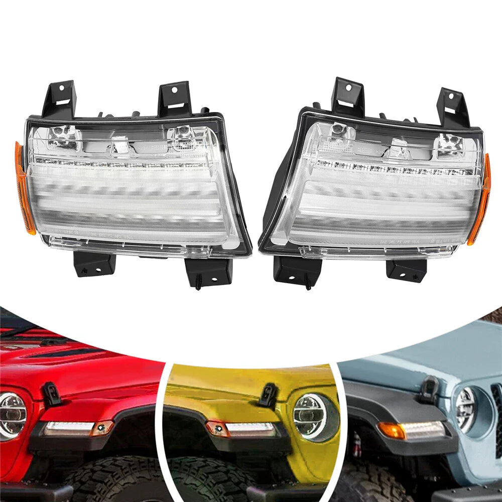 LED Turn Signal Lamps with DRL for 2018-2022 Jeep Wrangler (2018-2022)