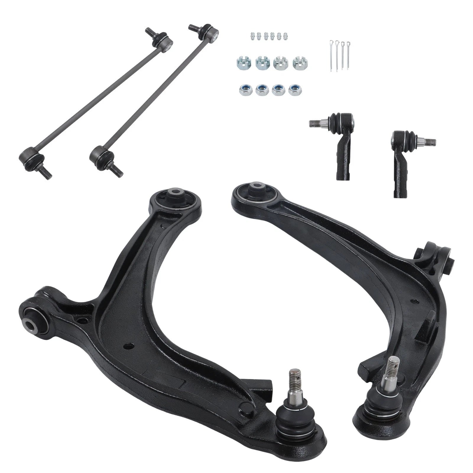 Set of 6 Control Arms and Tie Rods for Honda Odyssey (2011–2017)