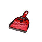 Set of 2 Plastic Yellow Brooms with Slanted Dustpan for Keyboard Maintenance