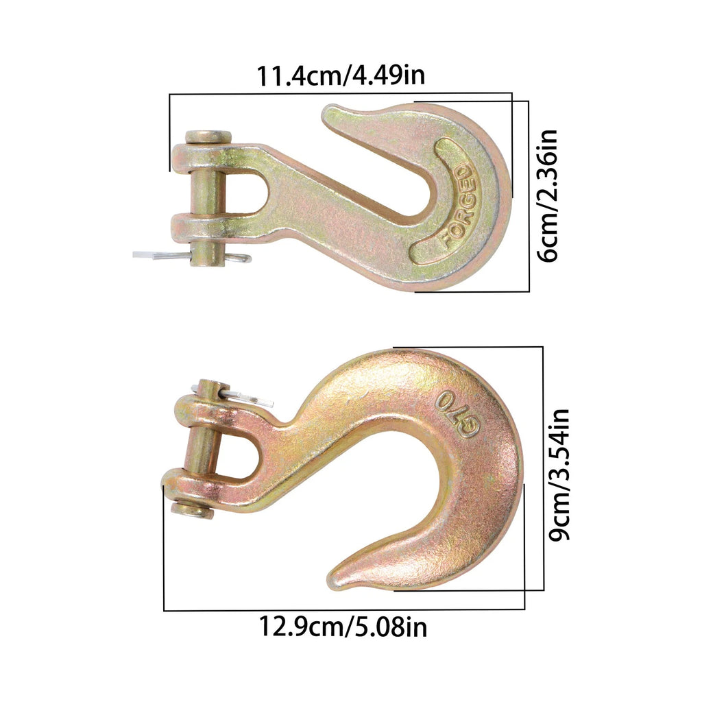 20 Pack G70 Clevis Slip Hooks & Grab Hooks for Chain (6600 lbs WLL)