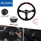 14" Red Steering Wheel with Quick Release & Hub Adapter 125H for Subaru BR-Z, Scion FR-S (2013–2020)