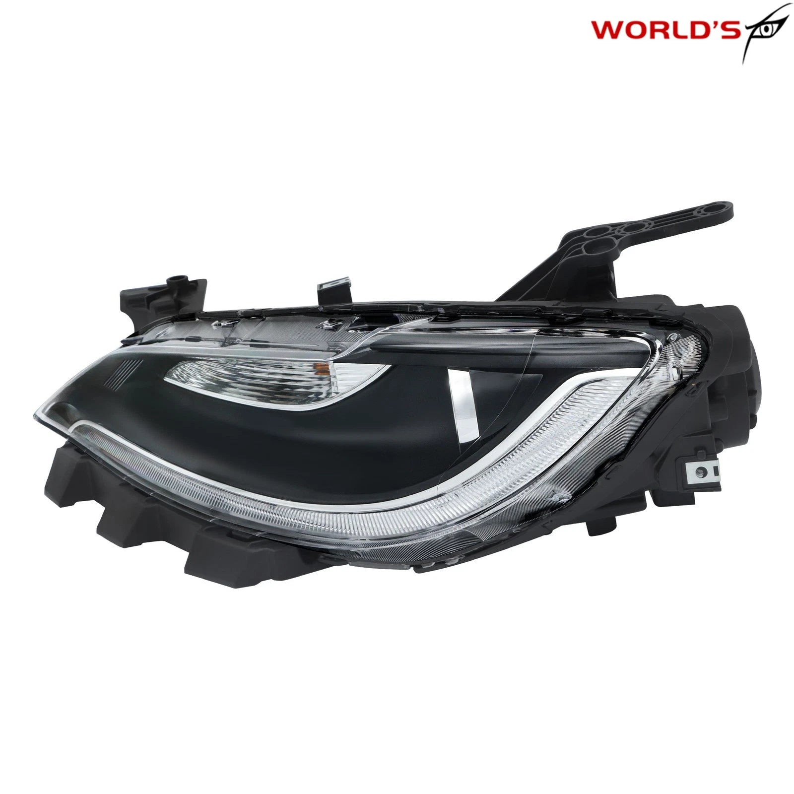 Left Headlight for Chrysler 200 (2015–2017) with LED DRL Black Trim