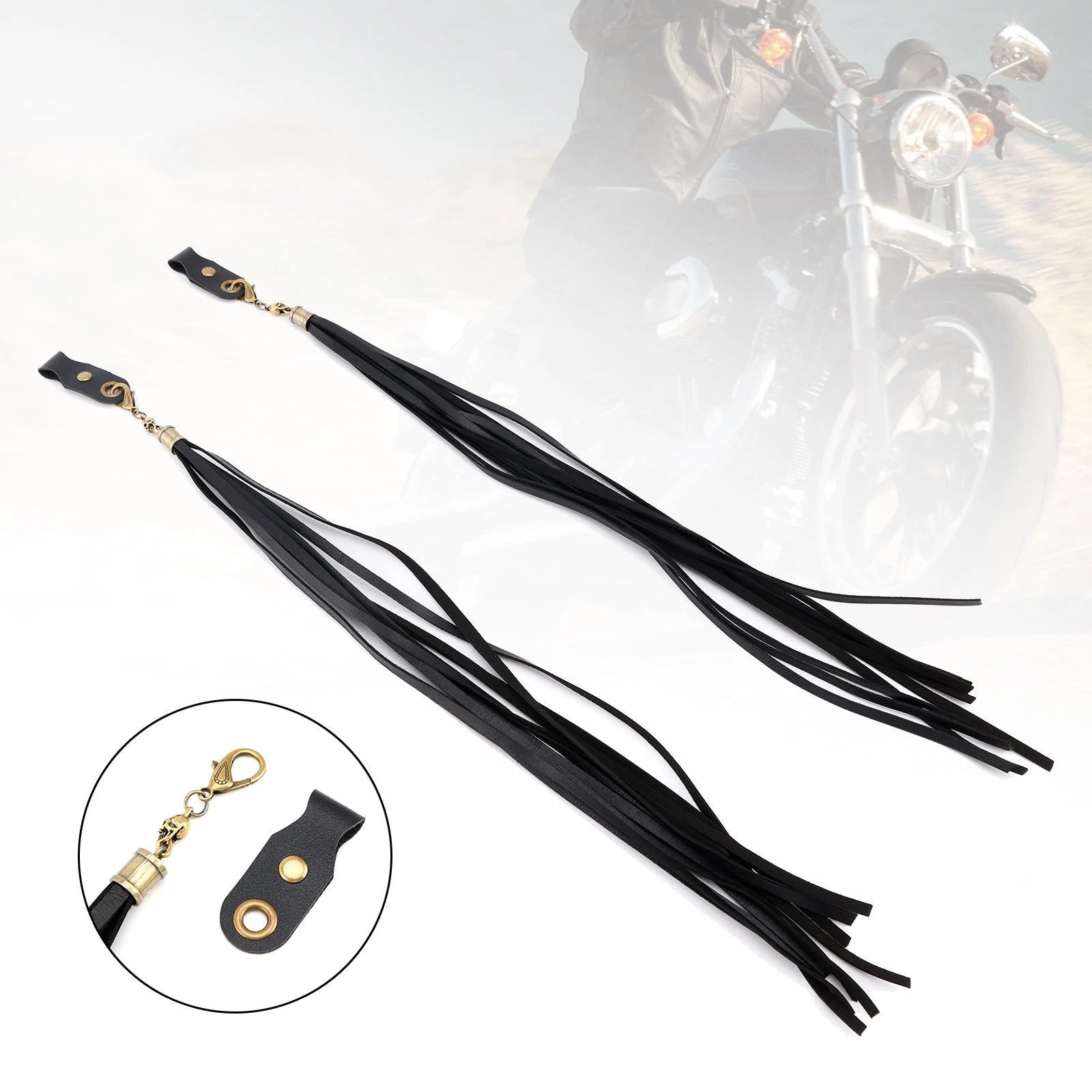 2 Pcs Handlebar Tassel Brake Lever for Harley Dyna Glide, Road King