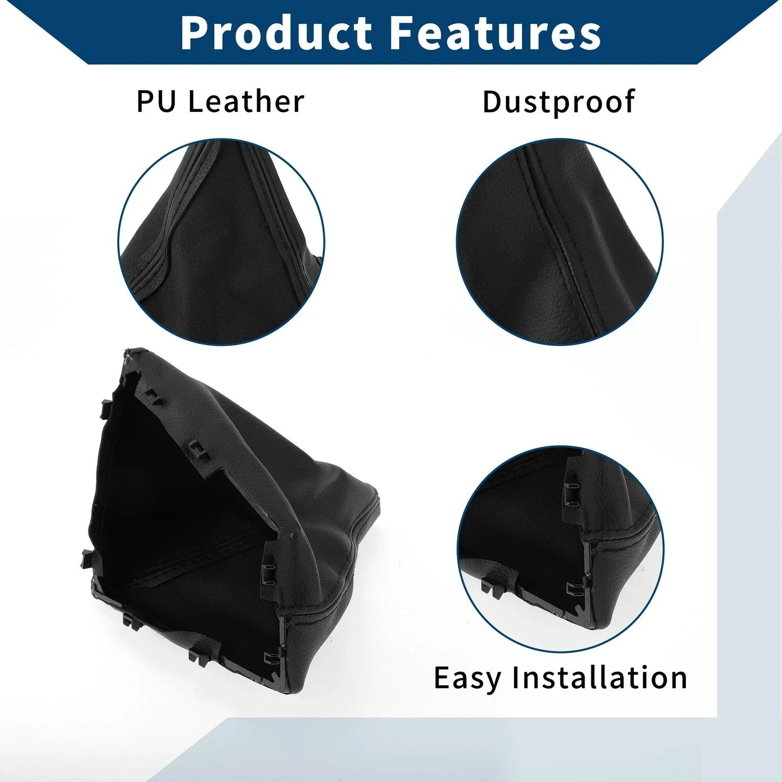1 Pc Gear Shift Stick Gaiter Black Leather for BMW F30 F31 (2012-2018)