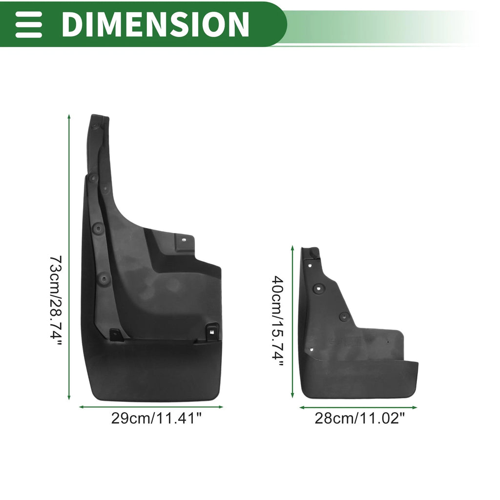 Mud Flaps Splash Guards for Lexus LX570 (2016–2022)