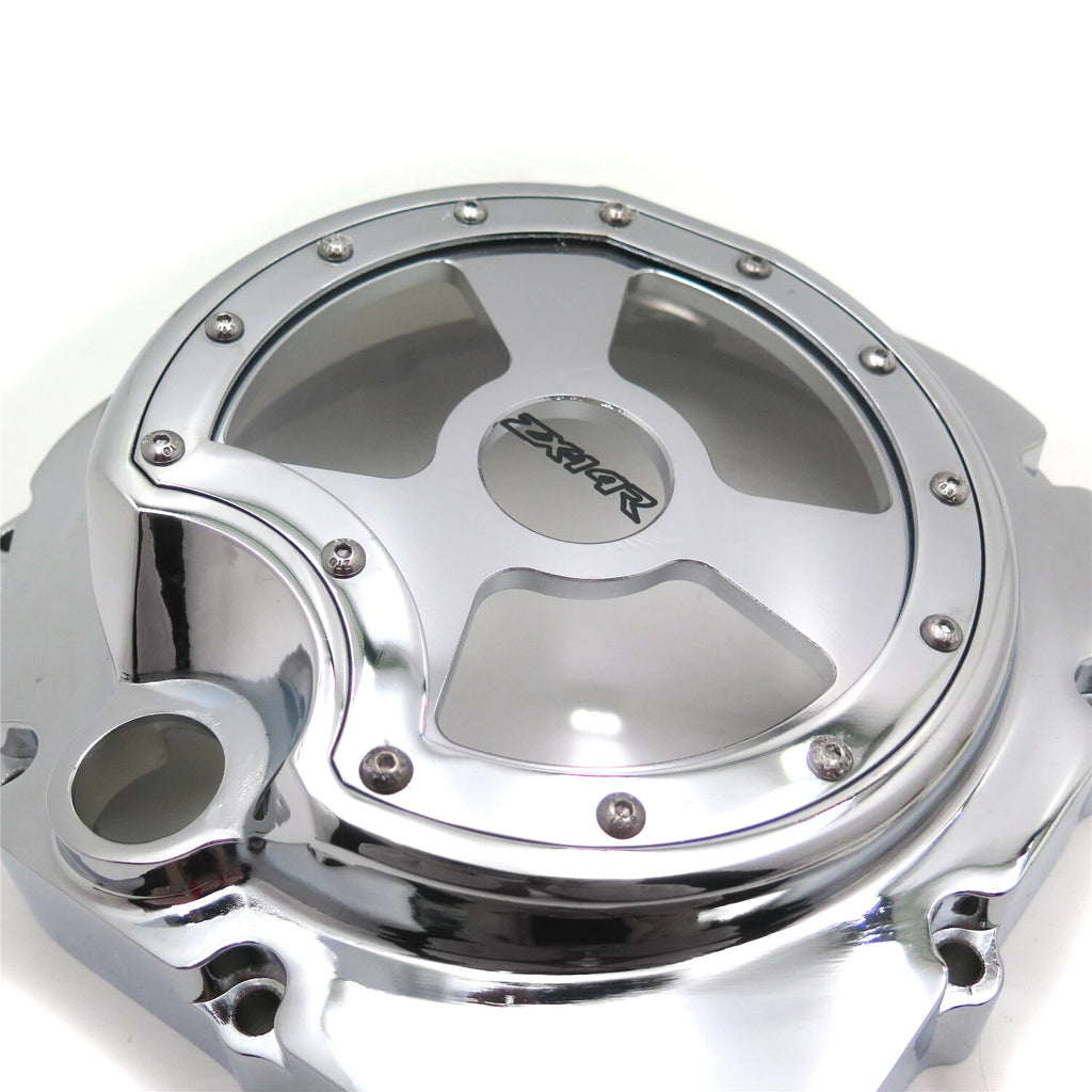 Clutch Cover for Kawasaki ZX14R ZZR1400 (2006–2014) Chrome See-Through