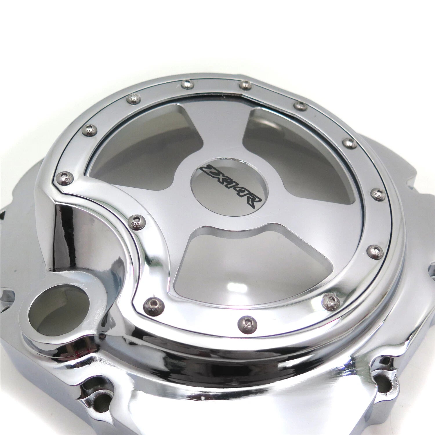 Clutch Cover for Kawasaki ZX14R ZZR1400 (2006–2014) Chrome See-Through