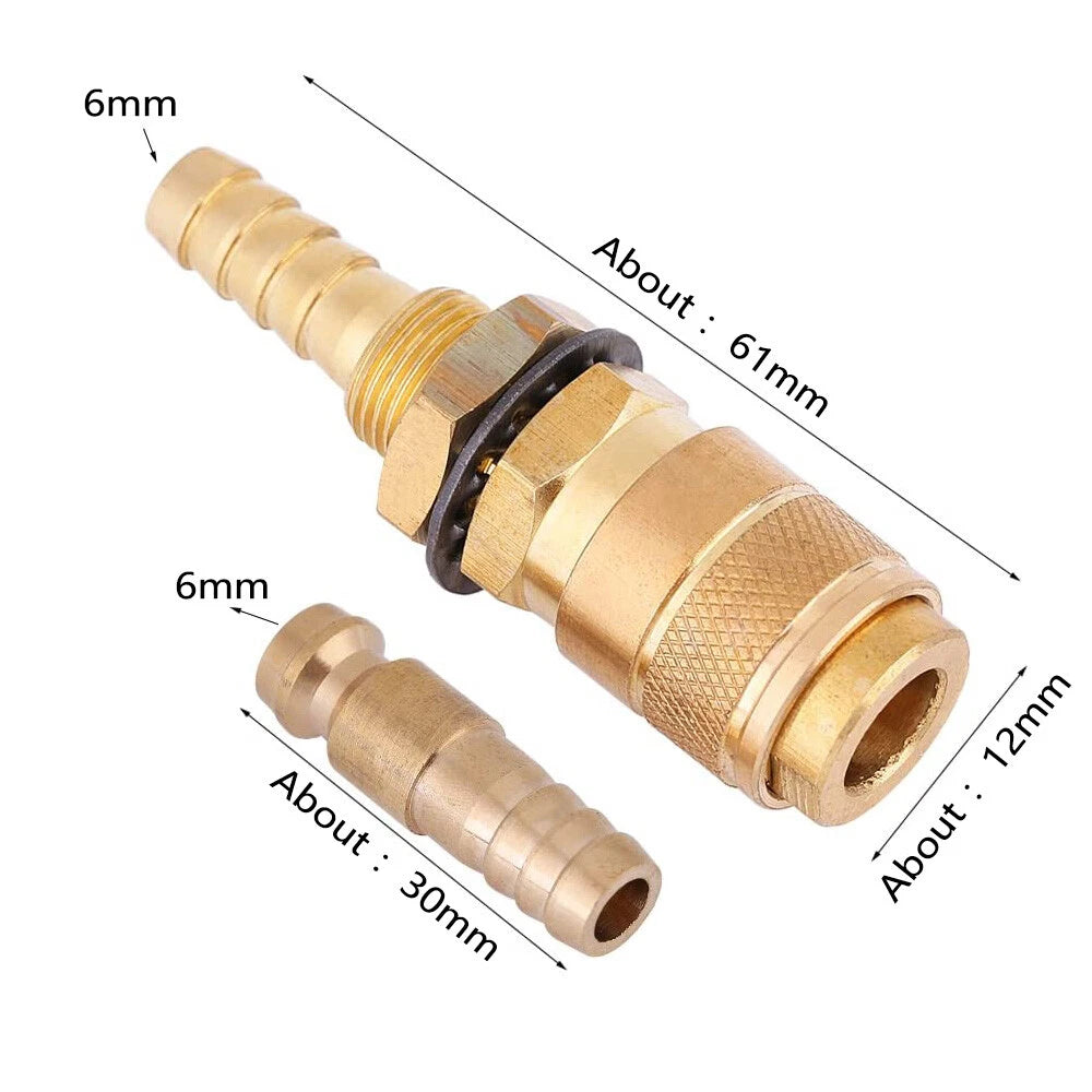 Female Quick Gas Connection 6mm Barb for Kemppi Unimig