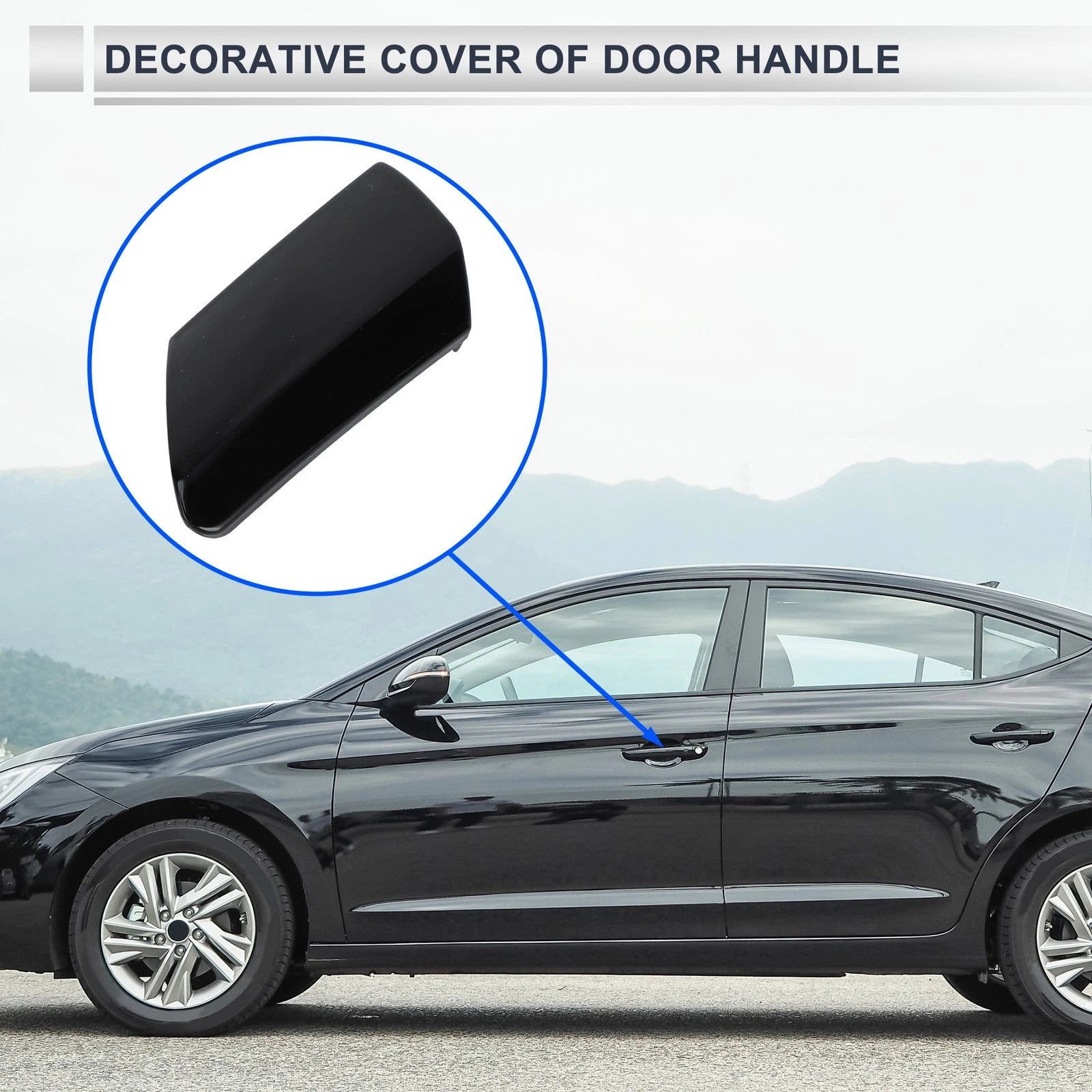 Front Left Door Knob Cover for BMW 7-Series G11 G12 (2017–2022) No. 51217474681 Black