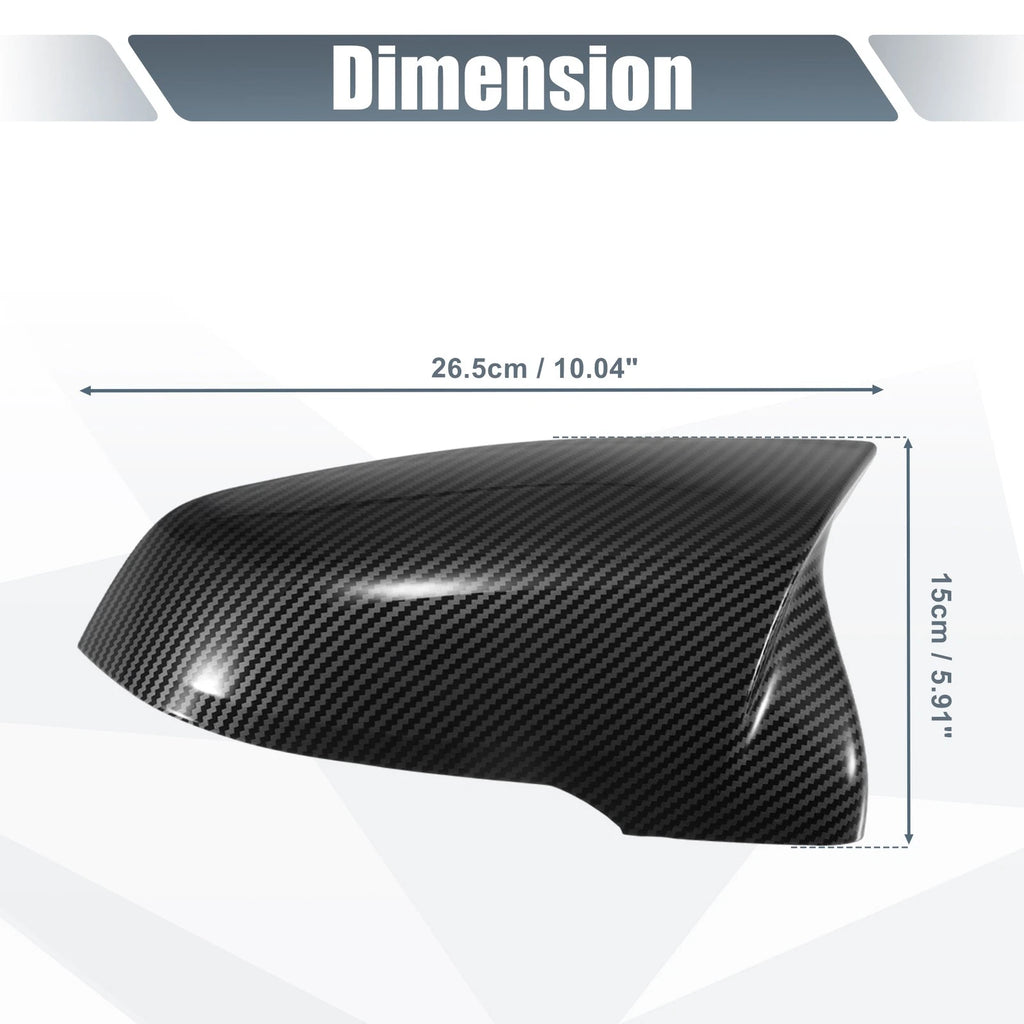 Pair Rearview Mirror Cover Caps for BMW X1 F48 F49 X2 F39 (2016–2023)