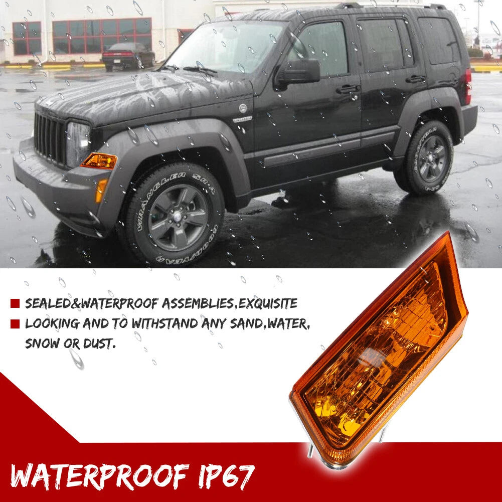 Amber Fender Mounted Corner Parking Signal Light for Jeep Liberty (2008–2012)