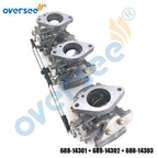 Carburetor Kit for Yamaha 2T 85HP 90HP Outboard (688-14301 14302 14303)