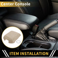 Console Lid Armrest Cover for Ford F-150 (2015–2020) Microfiber Leather Beige