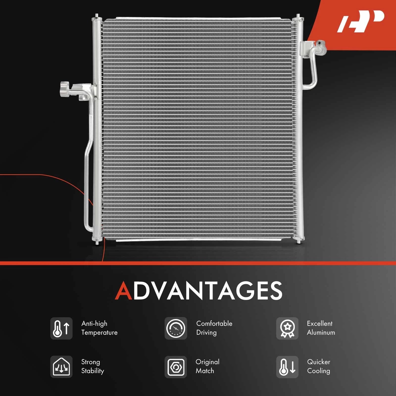 A/C Condenser with Bracket for Mercury Mountaineer (1997-2001)