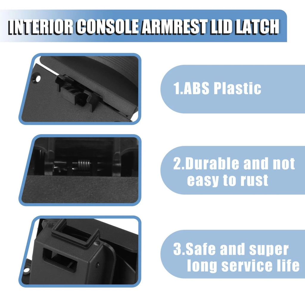 Console Armrest Lid Latch 5RQ83TX7AC for Dodge Ram 1500 2500 3500 4500 (2013–2018)