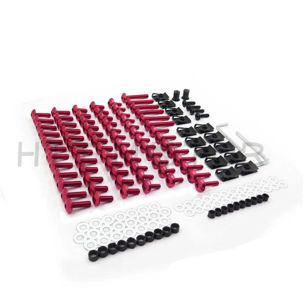 Fairing Bolt Kit for Honda (CNC Alloy, Red)