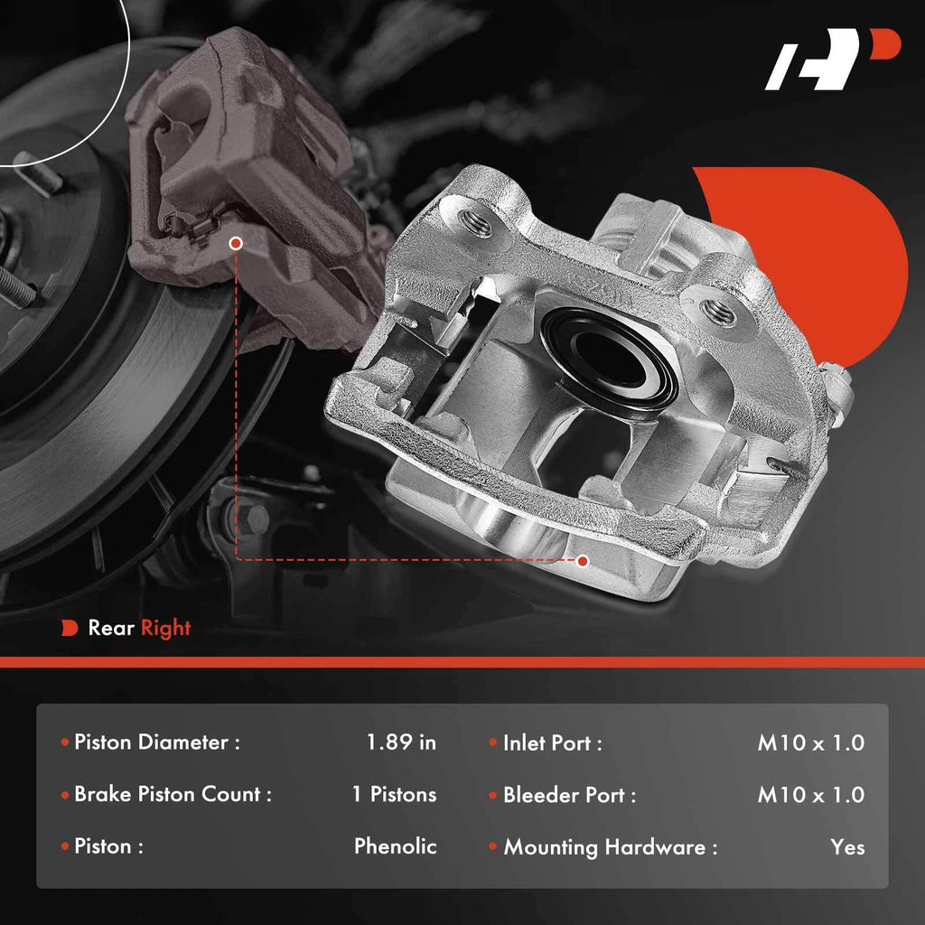 Rear Right Brake Caliper with Bracket for Chevrolet Traverse (2009-2017)