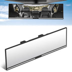 Universal Flat Panoramic Wide Angle Rear View Mirror Glass 11" X 3" X 1"
