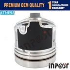 Set of 4 Pistons with Rings STD 98.0mm for Yanmar 4TNE98