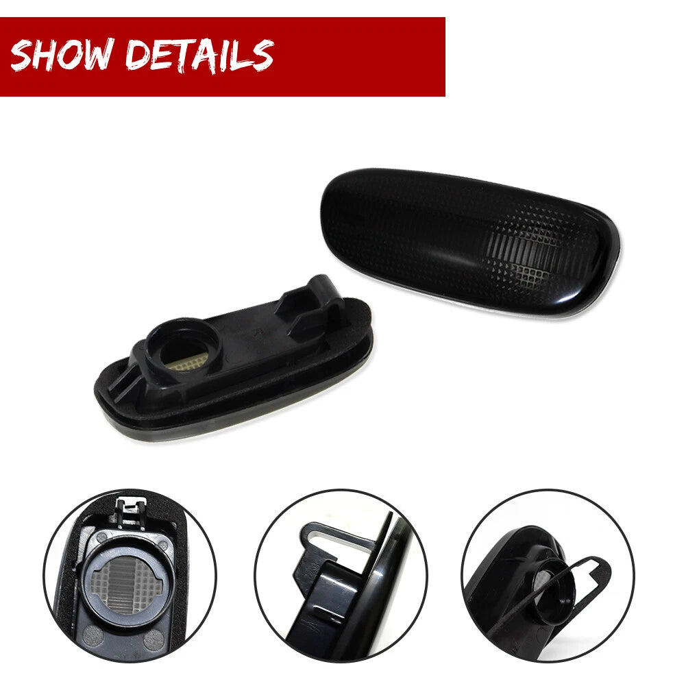 Smoked White LED Side Marker Signal Lights for Subaru Impreza (1993–2001)