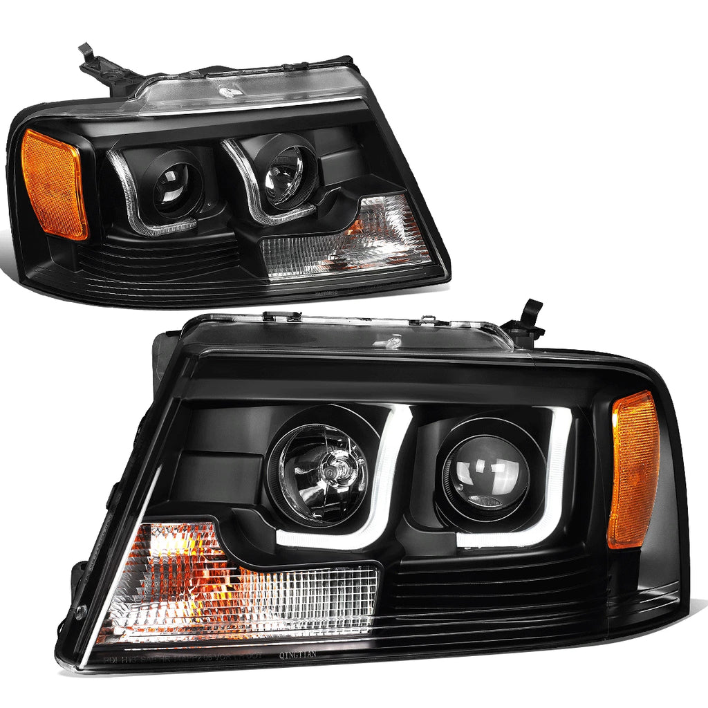 LED DRL Tube Projector Headlight for Ford F150 Mark LT (2004–2008)