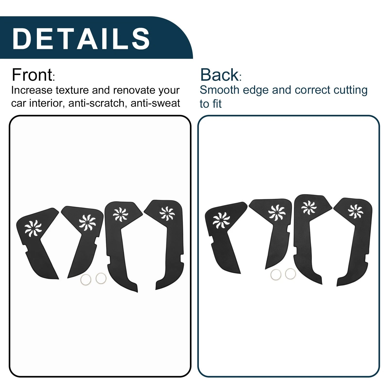 Set of 1 Car Door Leather Anti Kick Pad Sticker for Mercedes-Benz GLS (2017)