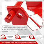 Gooseneck Trailer Lock for RVs and Trailers (Red)