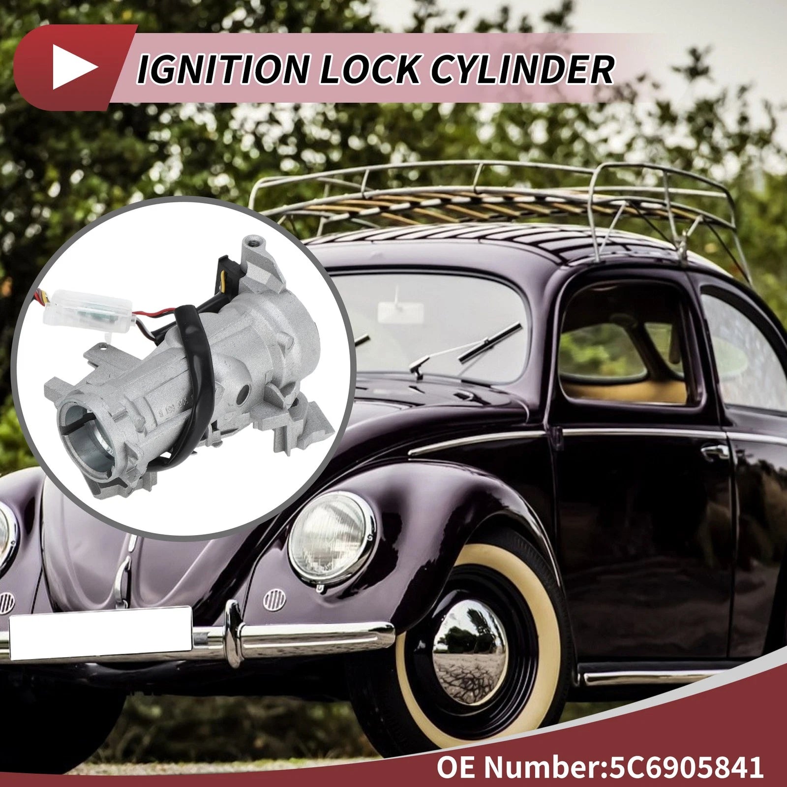 Ignition Lock Cylinder Assembly for Volkswagen Beetle (2012–2019) No. 5C6905841