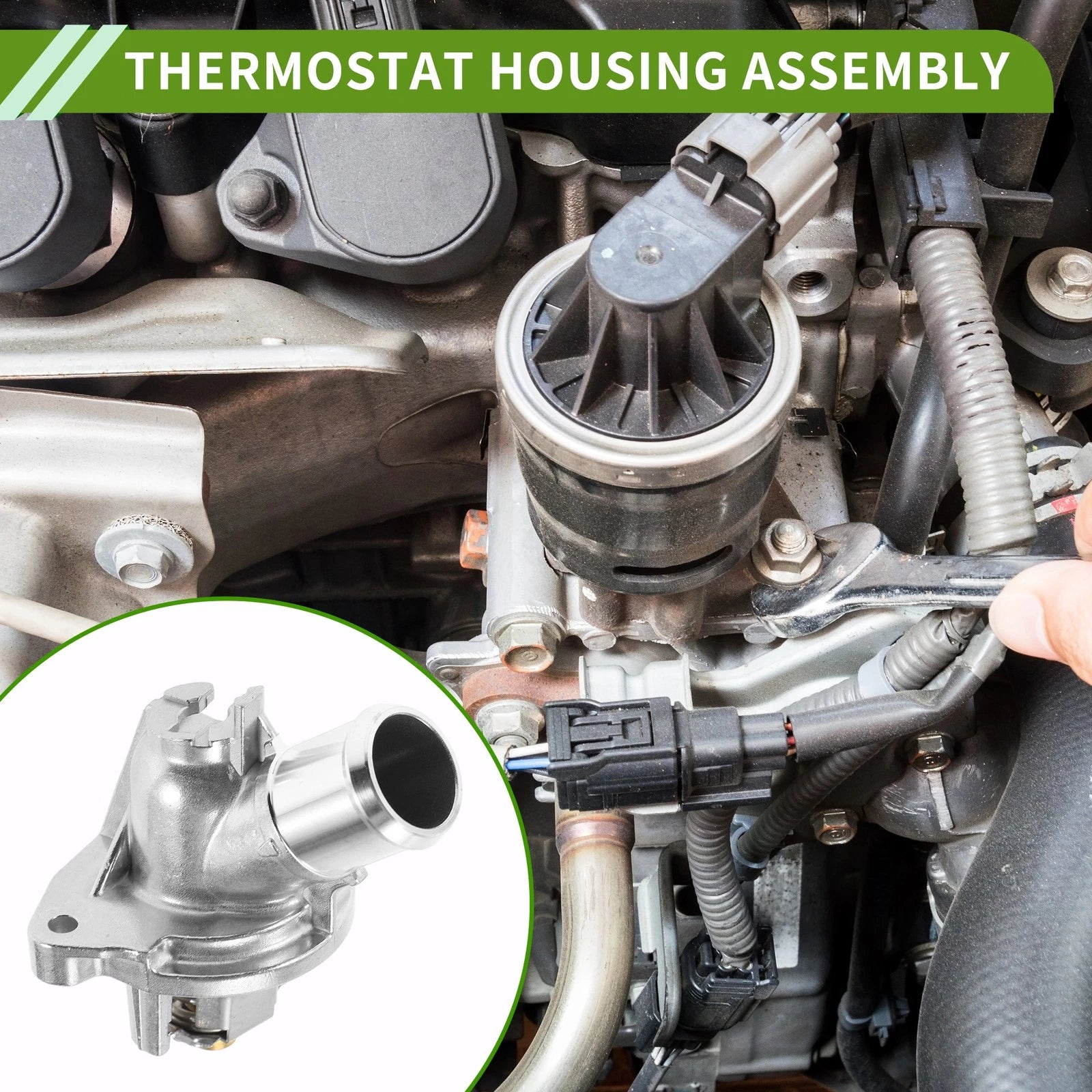 Engine Coolant Thermostat Housing Assembly for Chevrolet Malibu L4 1.5L (2016–2019)