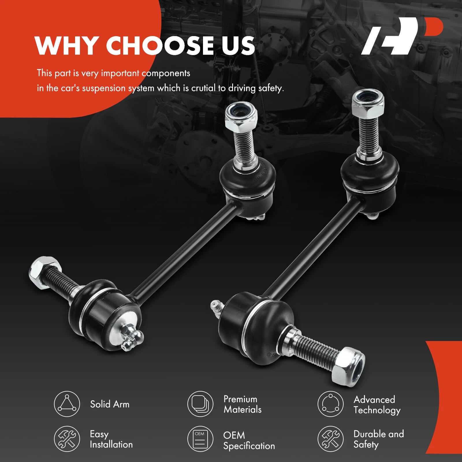 2X Front Sway Bar Link for Jeep Grand Cherokee (2011–2015) Dodge Durango